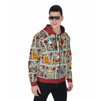 Taskmaster Inspired Hoodie  Zip Up Hoodie | Italian Majolica Tile