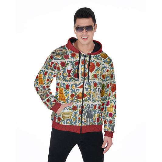 Taskmaster Inspired Hoodie  Zip Up Hoodie | Italian Majolica Tile