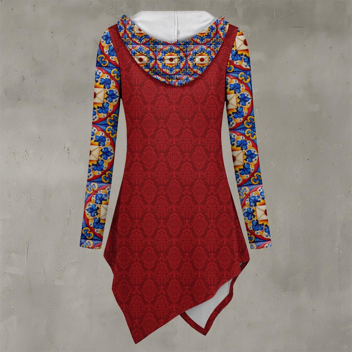 Taskmaster Inspired Damask Hoodie | Asymmetric Majolica Hoodie | British Comedy Fandom