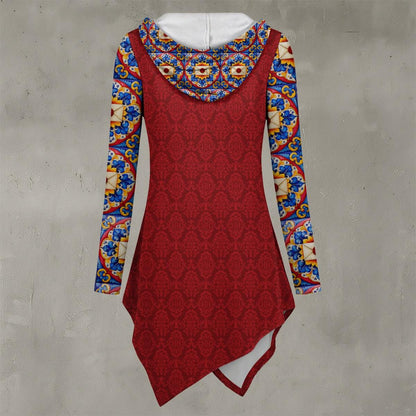 Taskmaster Inspired Damask Hoodie | Asymmetric Majolica Hoodie | British Comedy Fandom