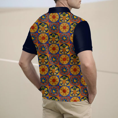 Taskmaster Inspired  Majolica Hawaiian Shirt | Men’s Tile Print  Button-Up