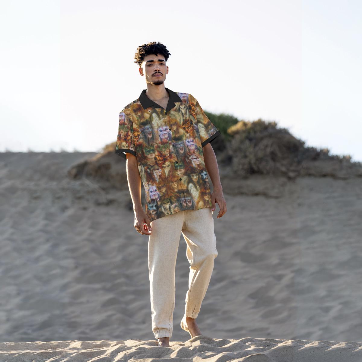 Goblin Masquerade Lightweight Shirt- All over fanmade print inspired by Fantasy Maze