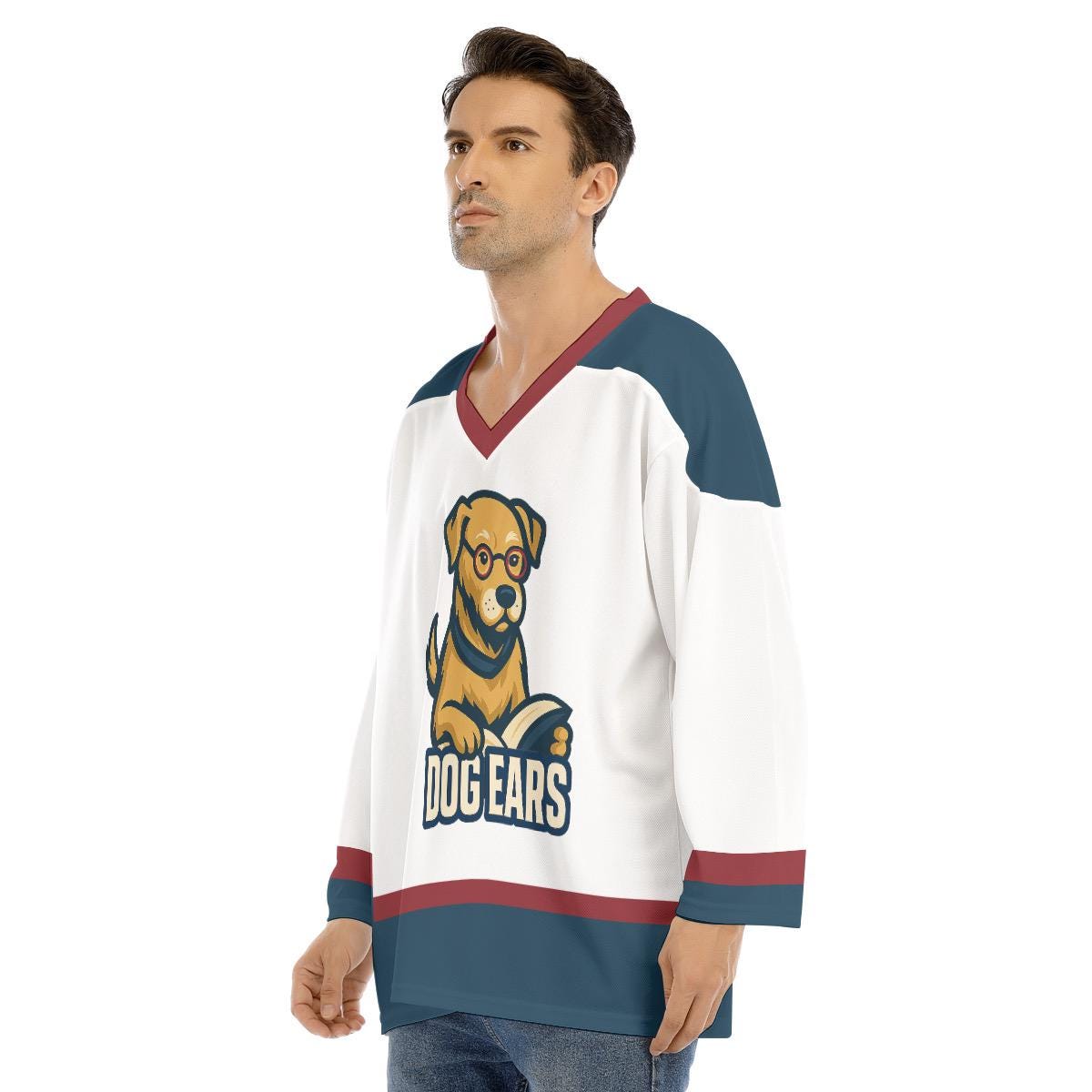 The Dog Ears Hockey Jersey – Reading is My Favorite Sport – Literary Team Spirit Top