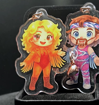 Greg and Charlotte Excitement Magnetic Heart Keychain Set VIP Fanmade Merch