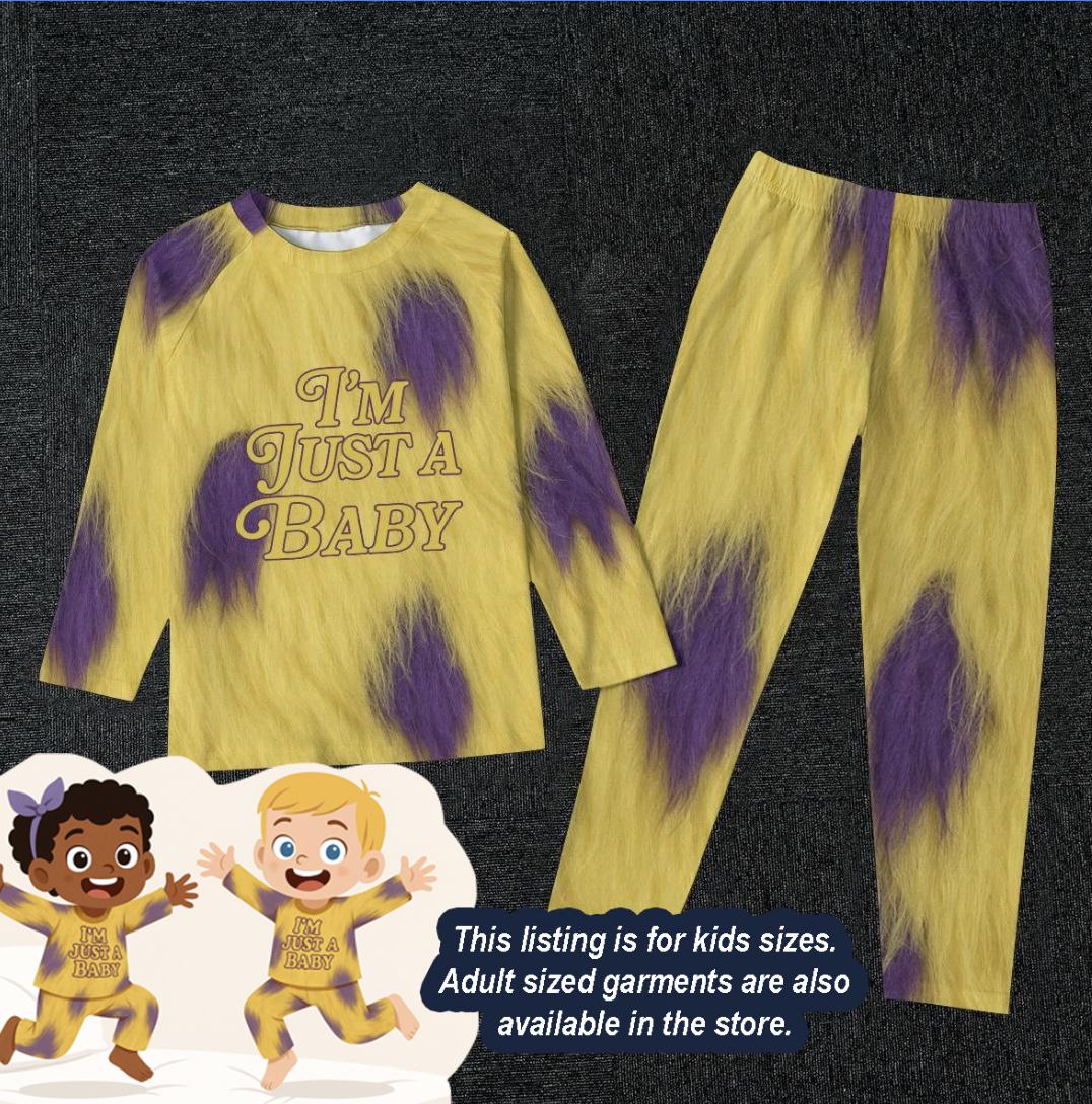 Spencer 'Just a Baby' Pajamas: Dropout TV Inspired Kids Cosplay Child Size