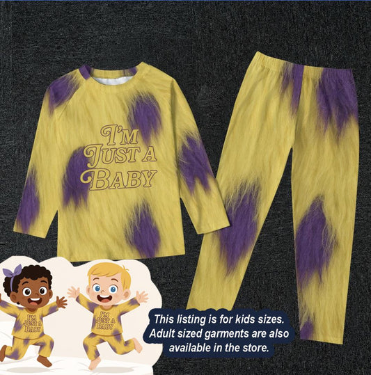Spencer 'Just a Baby' Pajamas: Dropout TV Inspired Kids Cosplay Child Size