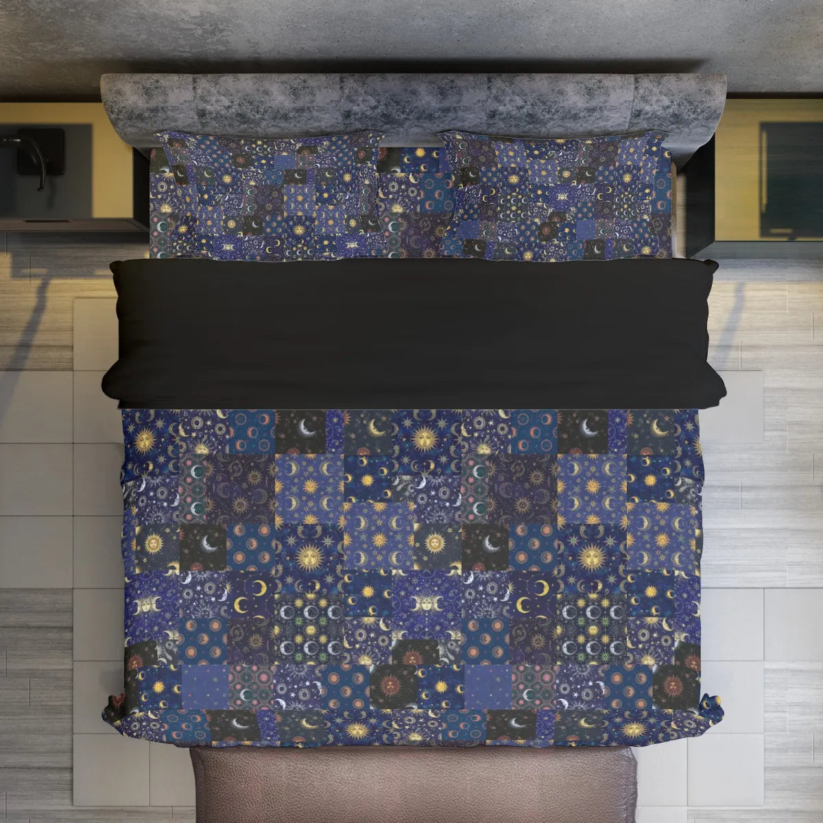 Practically Magical Patchwork Celestial Duvet Set